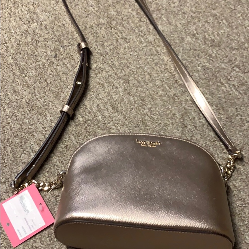 Kate Spade Rose Gold Small Dome Spencer crossbody
